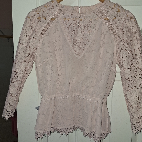Express Peplum Lace Blouse - Picture 11 of 12